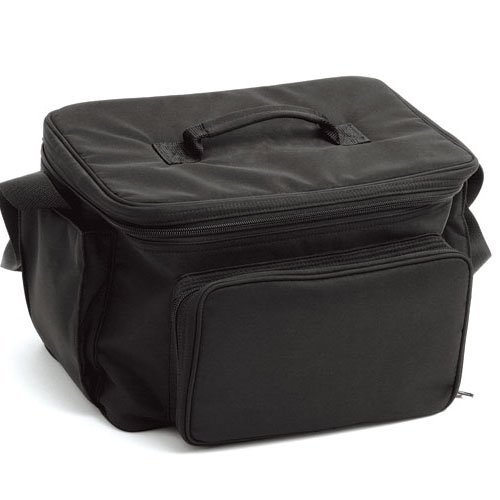 LIFEBEAUTY コスメバック ブラック ソフトタッチのナイロン生地 W320×D250×H220mm