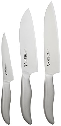 下村工業 日本製 ヴェルダン 三徳 165mm / 牛刀 180mm / ペティ 125mm 包丁 3本セット モリブデン バナジウム 鋼 食洗