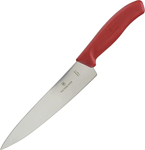 VICTORINOX(ビクトリノックス) シェフナイフ カービングナイフ 19cm レッド スイスクラシック シェフナイフ 牛刀包丁 万能包丁｜クロスワン　店