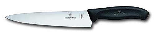 VICTORINOX(ビクトリノックス) シェフナイフ カービングナイフ 19cm ブラック スイスクラシック シェフナイフ 牛刀包丁 万能包丁