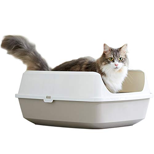 【OFT】 Deep Pan ジャンボ グレー 【 猫用 トイレ 】 ディープパン 飛散防止 ゆったり広々サイズ 大型猫 丸洗い可能 BPAフリ