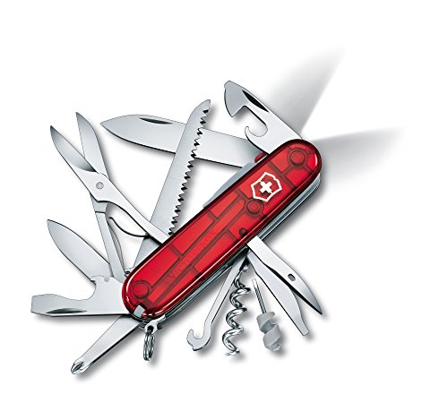 VICTORINOX(ビクトリノックス) ハントマンライト トランスルーセントレッド 多機能 ナイフ 防災グッズ 登山 ハイキング キャンプ は|クロスワン 店