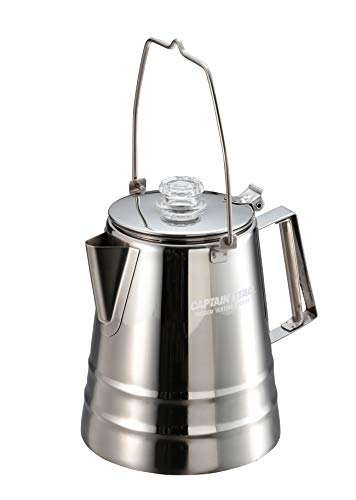 キャプテンスタッグ(CAPTAIN STAG) コーヒー ポット パーコレーター 12カップ 適正容量1.8L 18-8ステンレス製 UW-35