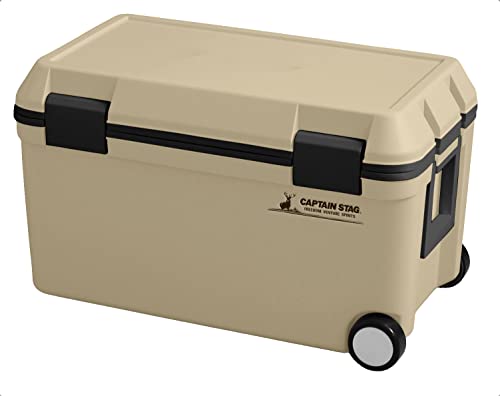 キャプテンスタッグ(CAPTAIN STAG) 空調設備ボックス席 車輪空調設備 静電容量45L 水抜き栓付き添い人 日本製 ベージュ CSシャルマン
