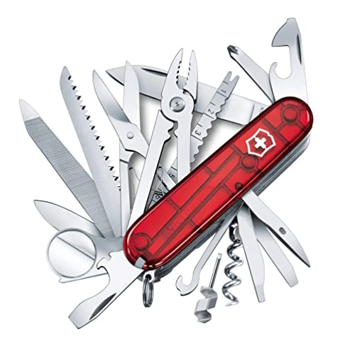 VICTORINOX(ビクトリノックス) スイスチャンプ トランスルーセントレッド 多機能 ナイフ アウトドア キャンプ プライヤー はさみ ル|クロスワン 店