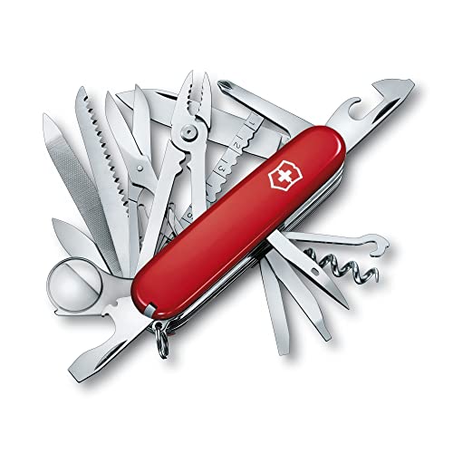 VICTORINOX(ビクトリノックス) スイスチャンプ レッド 多機能 ナイフ アウトドア キャンプ プライヤー はさみ ルーペ付き 33機能|クロスワン 店