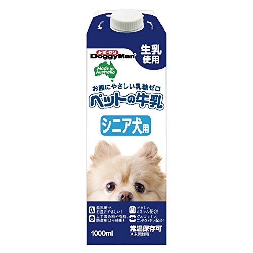 ドギーマン 犬用おやつ ペットの牛乳 シニア犬用 1.0リットル (x 10) (ケース販売)