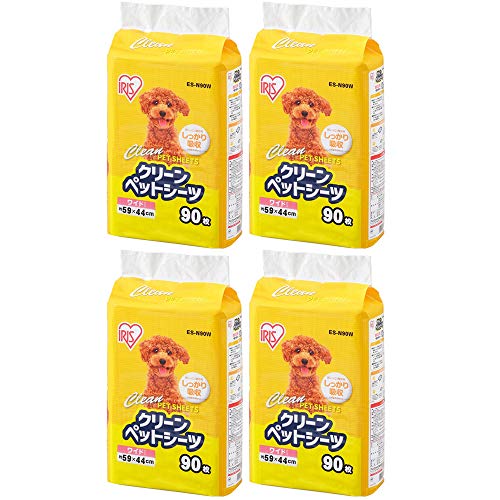 アイリスオーヤマ 愛玩動物敷き布 薄型 抗菌 消臭 小型犬・中型犬 広広とした 90枚×4袋(360枚入) (容れもの売りわたす)