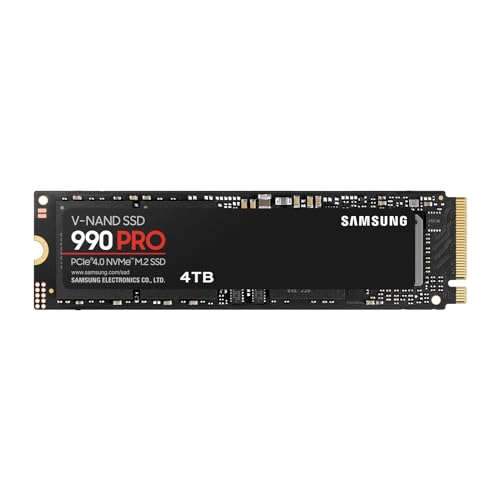 Samsung 990 PRO 4肺結核 PCIe Gen 4.0 x4 (最大限度遷らすす早さ 7450MB/秒) NVMe M.2 (2280) 内蔵