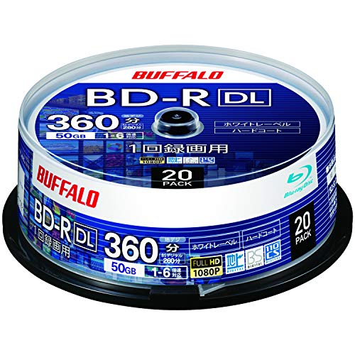 緩衝装置置き目 ブルーレイディスク BD-R DL 1回録画用 50GB 20枚 スピンドル 片面2層 1-6倍速 【 ディーガ 動くこと突き止める済 ブルーレイディスクメディア-録画・録音用メディア-TV・オーディオ・カメラ
