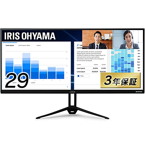 アイリスオーヤマ 管する 29in HDMIx2 DPx1 WFHD 2560×1080 75サイクル 5ms 非光輝 ひな型受け答え フリッカー