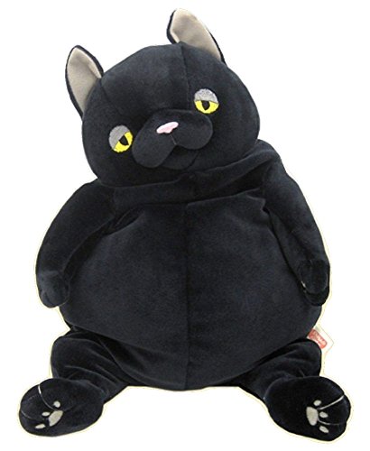 シナダグローバル もちシリーズ もちねこ クロ (L) 22×22×30cm ぬいぐるみ ネコ アニマル MONE-0350B