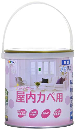 アサヒペン NEW水性インテリアカラー屋内カベ 1.6L ヨーロピアンピンク