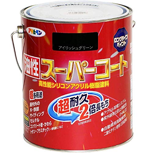 アサヒペン 油性スーパーコート 1.6L アイリッシュグリーン