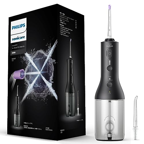 【2023年青写真】 フィリップス 口洗い濯ぎ器 ソニッケアーコードレスパワーフロッサー3000 X型流水 ジェットウォッシャー 歯間世話をする ウォー