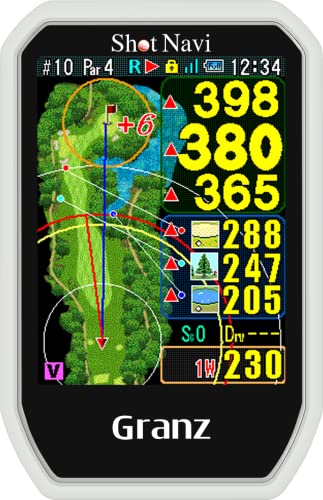 Shot Navi(ショットナビ) Granz WH ゴルフGPS タッチパネル ど岡っ引き文字記号 超軽さ54g 日本製 最新鋭GPS手当て積み上げる みち