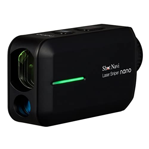 Shot Navi(ショットナビ) ゴルフ レーザ不一致位置づける器 LaserSniper nano BK 超軽さ 日本製 6倍望遠レンズ 1000y計