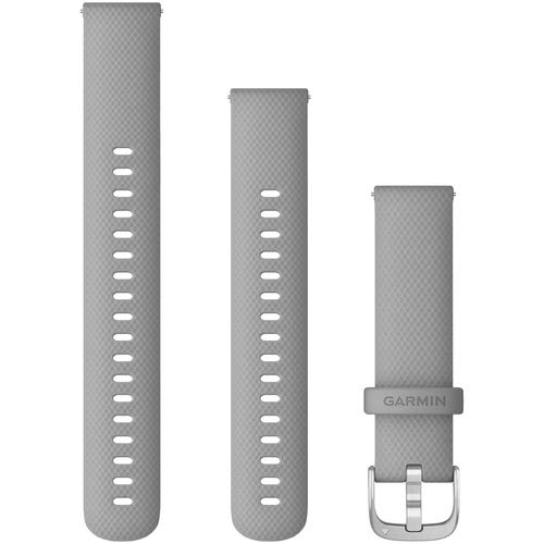 GARMIN Quick Release バンド 18mm Powder Gray Silicone/Silver 010-12932-04【G