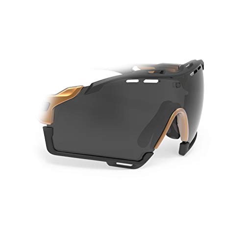 [RUDYPROJECT] 黒眼鏡取り替えっこ水晶体 とり捨てる生産ライン 水晶体 スモークブラックレンズ 水晶体幅:139粍
