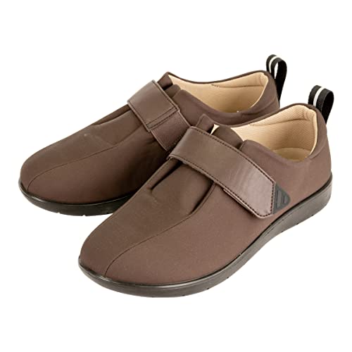 プラスハート 転びにくいシューズ つま先あり 1足入 L 茶 室内屋外 両用 洗濯可能 71410