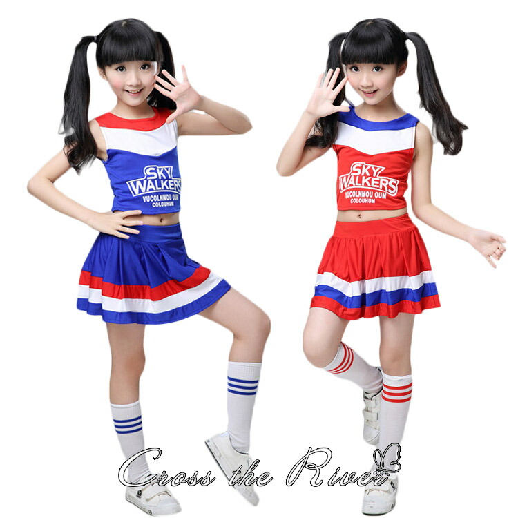 楽天市場】キッズ チアダンス 衣装 セットアップ へそ出し トップス