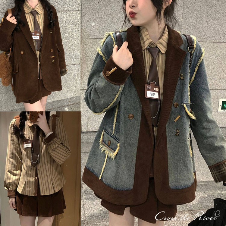 なんちゃって制服 入学式 スーツ 女の子 ゆったりサイズ 150 160 小学生 卒業式 卒服 小学校女子 セット 韓国 制服 卒服 女の子 中学生 高校生 大きいサイズ スーツ 女の子 発表会 フォーマル 可愛い ブレザー ネクタイ ブラウス スカート|クロスザリバー