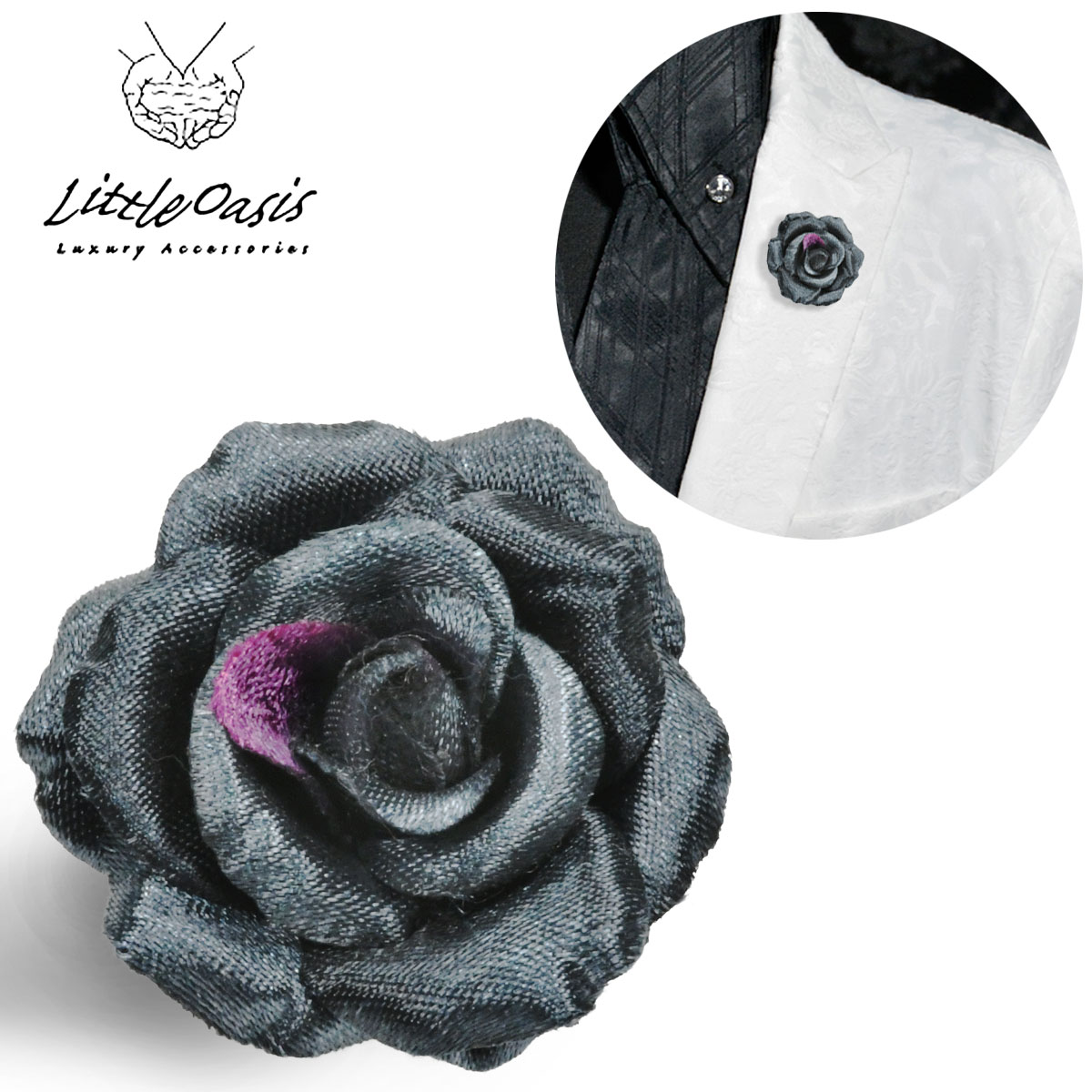 楽天市場】アクセサリー 薔薇 バラ 造花 光沢 ブローチ ラペルピン