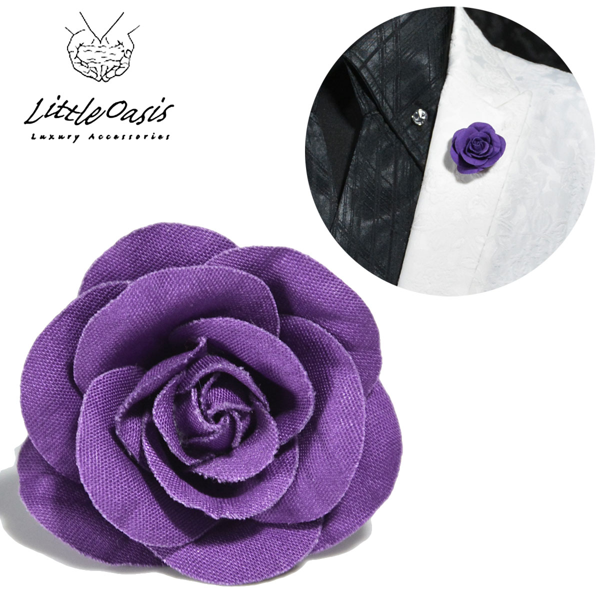 楽天市場 アクセサリー 薔薇 バラ 花 造花 ラペルピン ブートニエール メンズ Mens パープル紫 118 Black Varia ブラックバリア