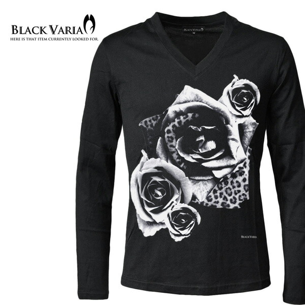 楽天市場】Tシャツ 薔薇 バラ 薔薇柄 バラ柄 花柄 Vネック 長袖