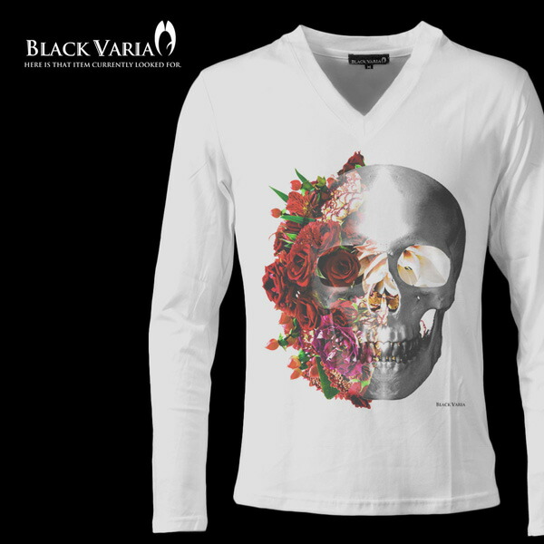 良品　CIVARIZE ドクロ　薔薇　花柄Tシャツ　白　スカルフラワー 良品 CIVARIZE ドクロ 薔薇 花柄Tシャツ 白 スカルフラワー