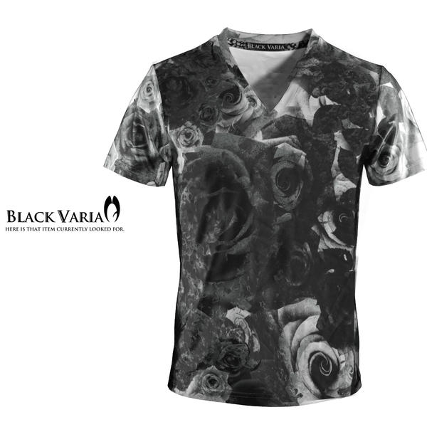 楽天市場】Tシャツ 薔薇 バラ 花柄 Vネック 半袖Tシャツ メンズ