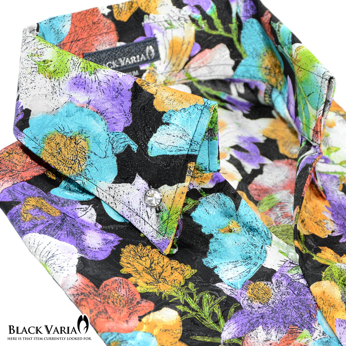 楽天市場】サテンシャツ ドレスシャツ スキッパー スカーフ柄 メンズ