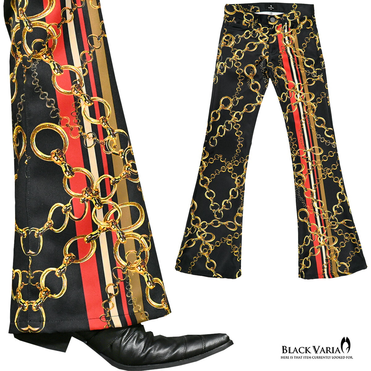 楽天市場】BLACK VARIA ブラックバリア blackvaria ベルボトム