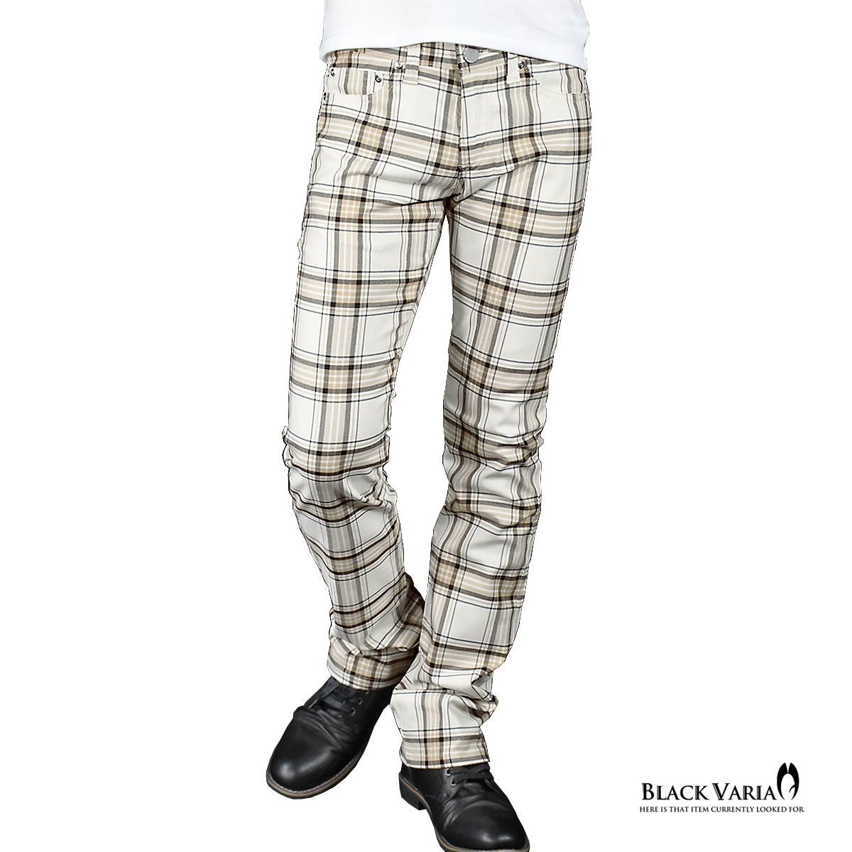 楽天市場】ロングパンツ タータンチェック ブーツカット 日本製 柄パン