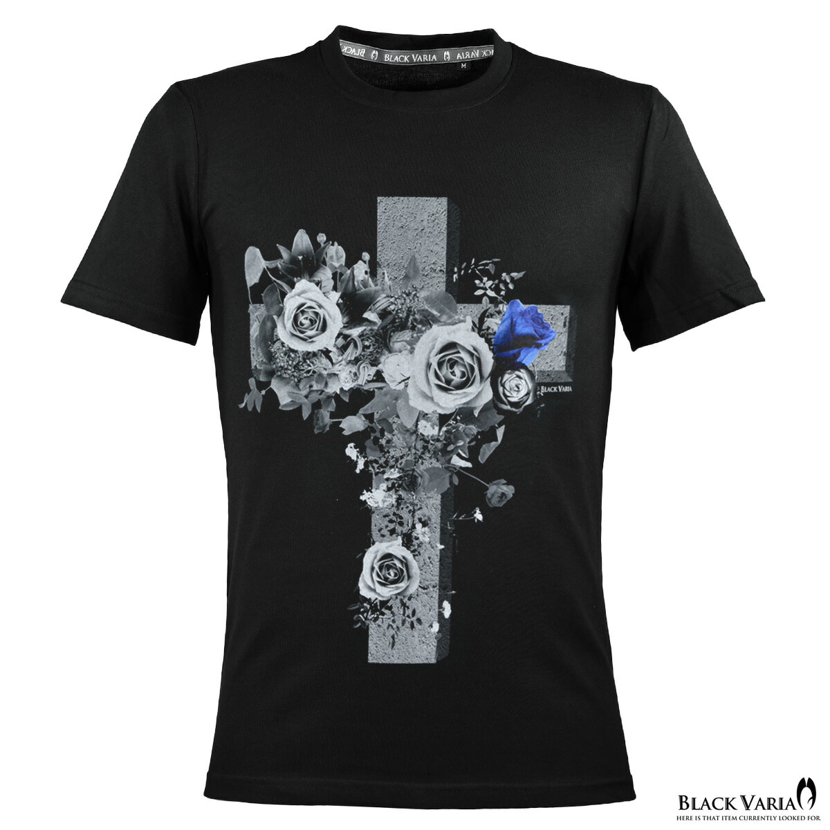 楽天市場】BLACK VARIA ブラックバリア blackvaria Tシャツ 薔薇 バラ