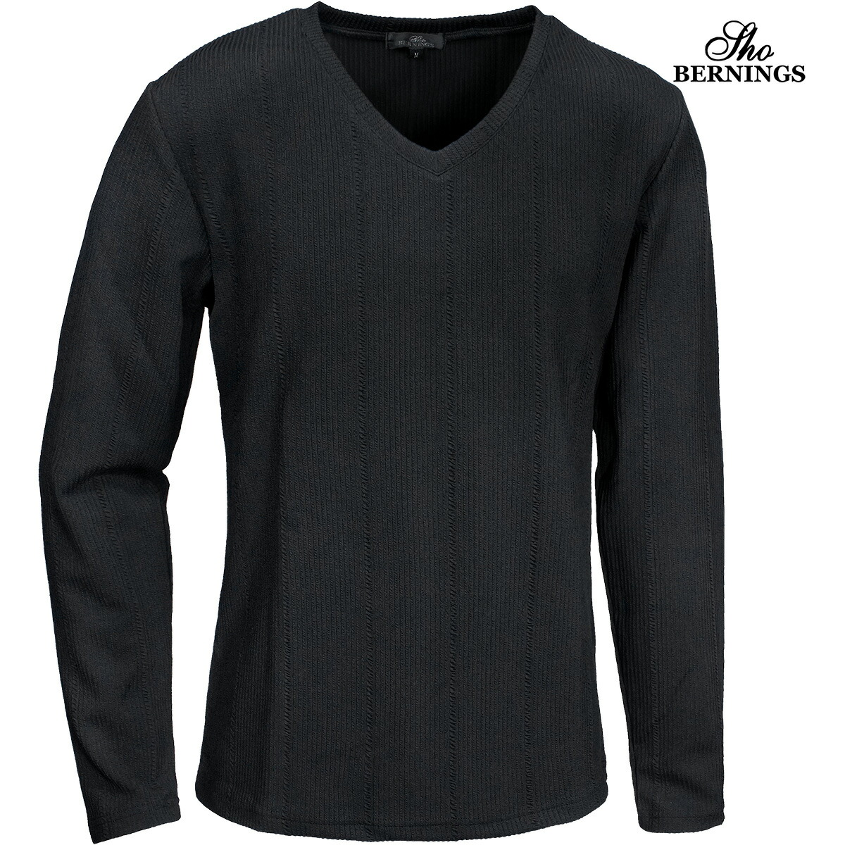 VIOLA rumore ブラック VネックTシャツ メンズ 長袖 XLサイズ VIOLA rumore ブラック VネックTシャツ メンズ 長袖 XLサイズ