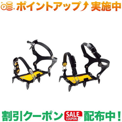 クーポン配布中★(エバニュー)EVERNEW 巾調節式６本爪アイゼン L