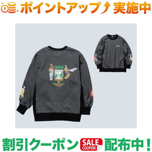 クーポン配布中★(ナンガ)NANGA エコハイブリッドキャンピングマナーズワスプスウェットシャツ BLK XL｜クロスキャンパー