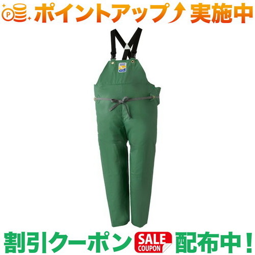 クーポン配布中★(ロゴス)LOGOS マリンエクセル 胸当付ズボン膝当て付（サスペンダー式)(グリーン)M｜クロスキャンパー