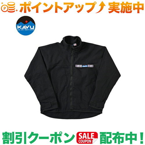 クーポン配布中★(カブー)KAVU フルジップスローシャツ Jet Black M|クロスキャンパー