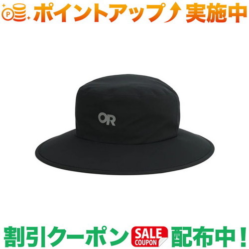 クーポン券別れ別れ中★(アウトドア問い合わせ)OUTDOOR RESEARCH ストラトバースト レインハット  (黒いこと)