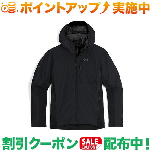 クーポン配布中★(アウトドアリサーチ)OUTDOOR RESEARCH メンズ デビエイターフーディ ソリッドブラック M