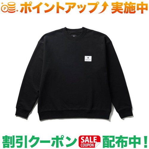 クーポン配布中★(スノーピーク)snow peak New Standard Square Logo Pullover (BLACK)