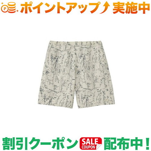 クーポン配布中★(ザ・ノース・フェイス)THE NORTH FACE アロハリップショーツ (ハーフドームドローイングフォッシルアイボリー)