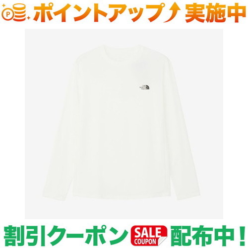 クーポン配布中★(ザ・ノース・フェイス)THE NORTH FACE ロングスリーブワンポイントロゴティー (グレイッシュホワイト)