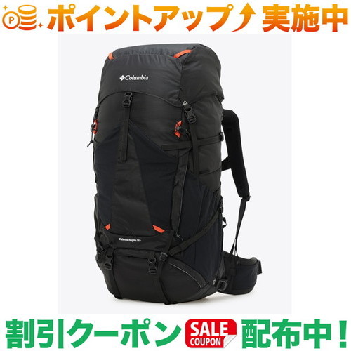 クーポン配布中★(コロンビア)Columbia ワイルドウッドハイツ50L+10Lバックパック (Black)