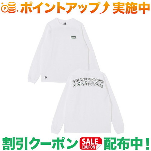 クーポン配布中★(チャムス)CHUMS アンチバグハンチングバグロングスリーブTシャツ (White)