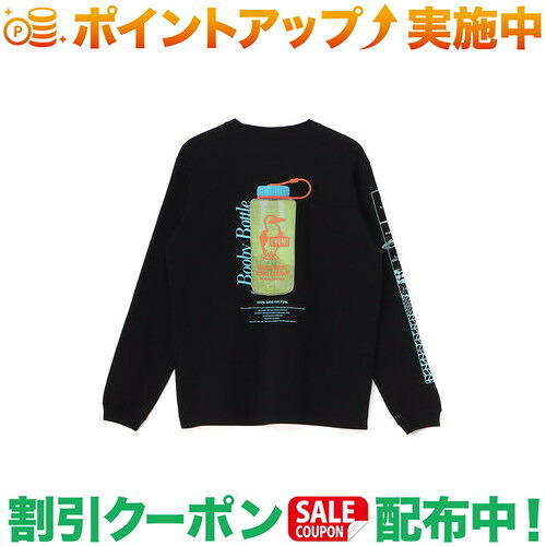 クーポン配布中★(チャムス)CHUMS ブービーボトルロングスリーブTシャツ (Black)