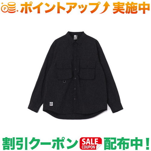 クーポン配布中★(チャムス)CHUMS アンチバグロングスリーブシャツ (Black)
