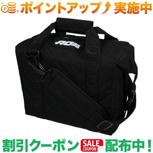 クーポン配布中★(エーオークーラーズ)AO coolers 9パック キルティングキャンバス ソフトクーラー (ブラック)｜クロスキャンパー